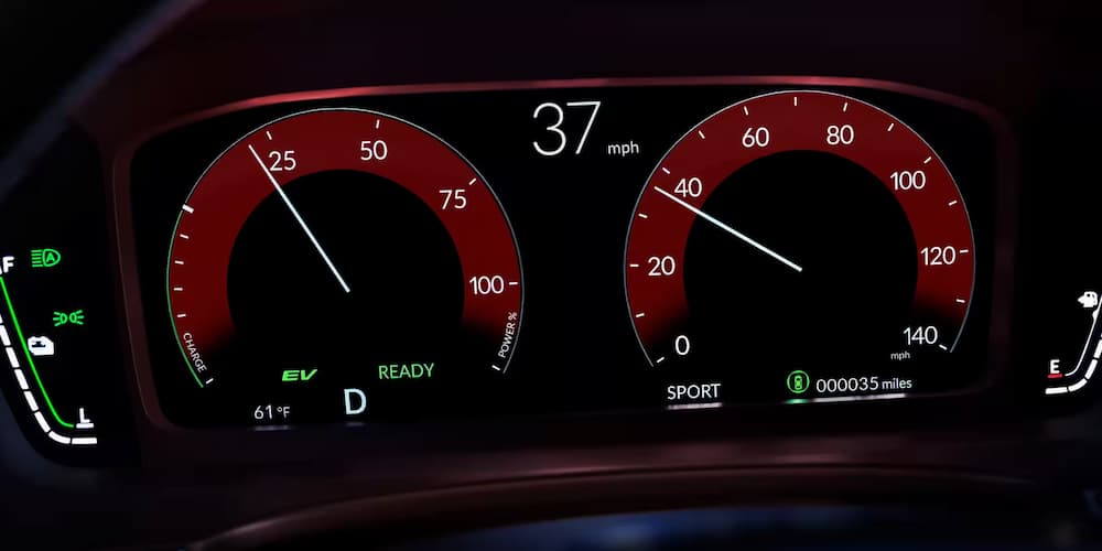 Red digital gauge cluster in a 2026 Honda Civic