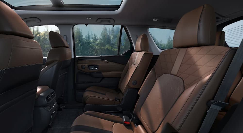 Brown interior in a 2026 Honda Pilot.