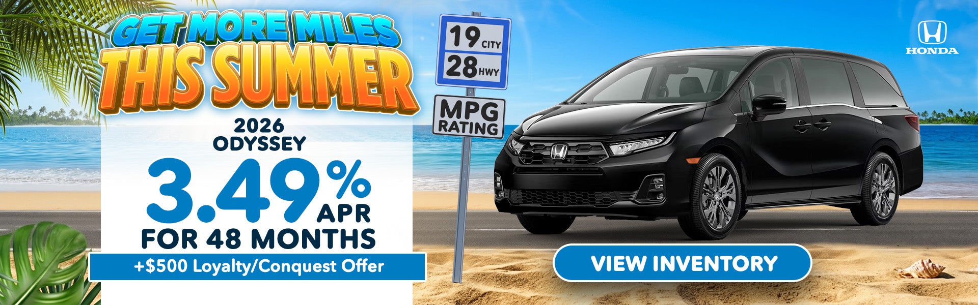 2026 Odyssey 3.49% for 48 months