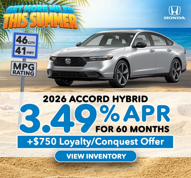 Accord Hybrid 3.49% for 60 months