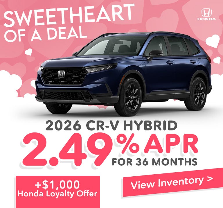 2026 CR-V Hybrid 2.49% APR for 36 months
