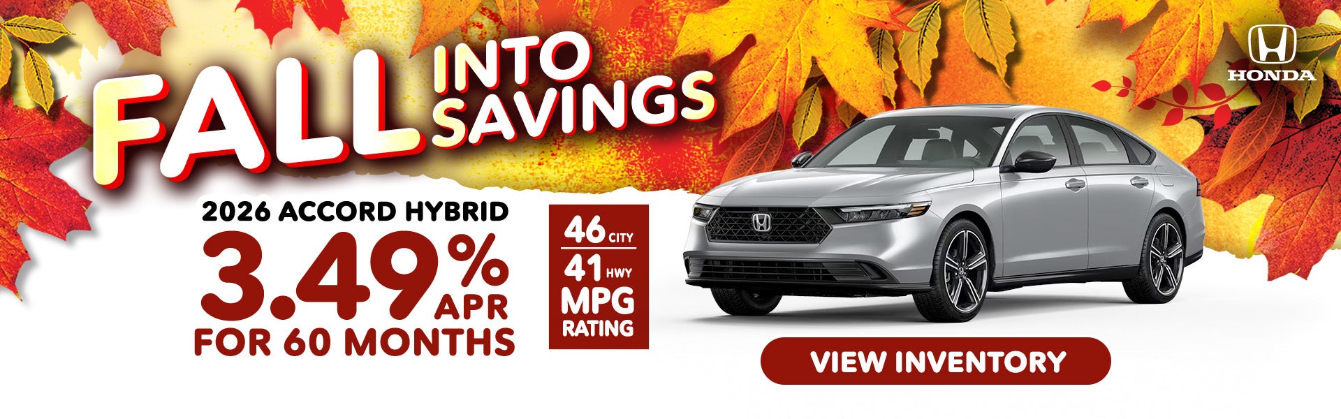 Accord Hybrid 3.49% for 60 months