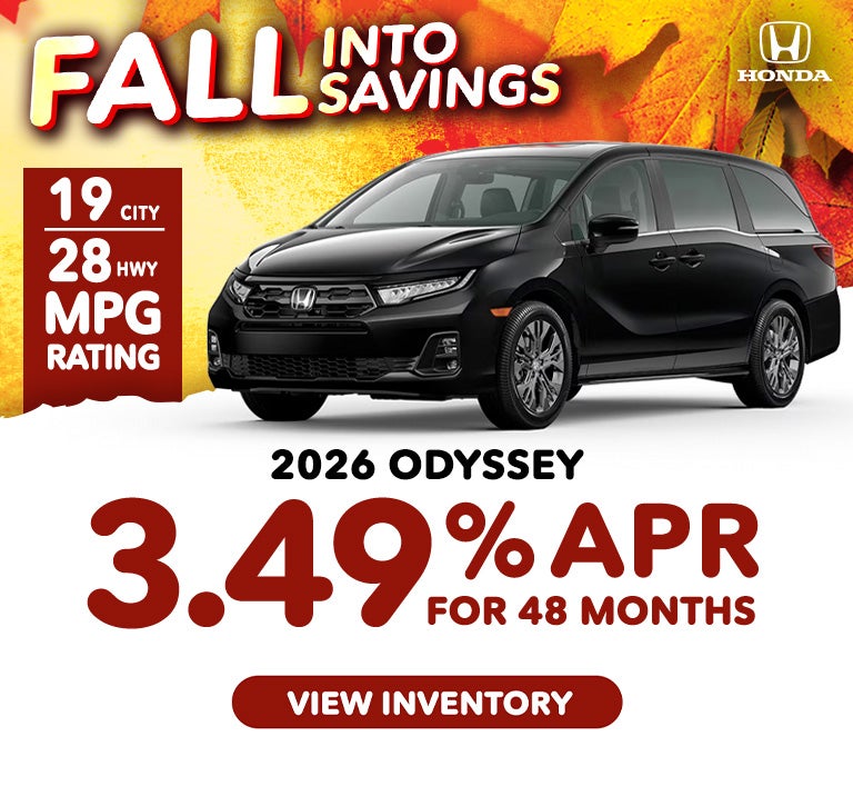 2026 Odyssey 3.49% for 48 months