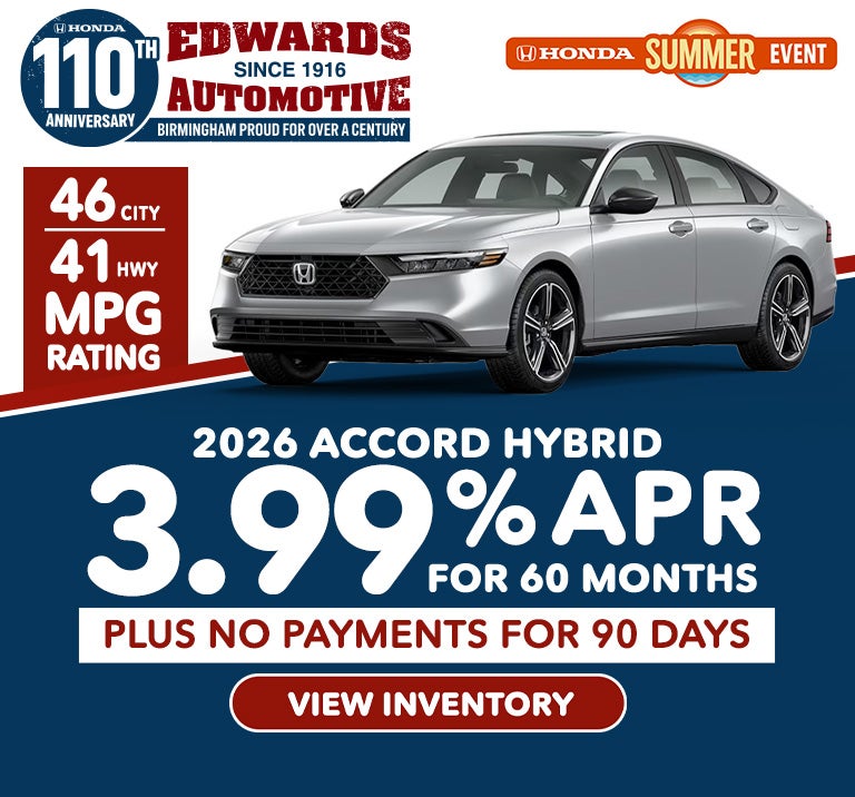 Accord Hybrid 3.99% for 60 months