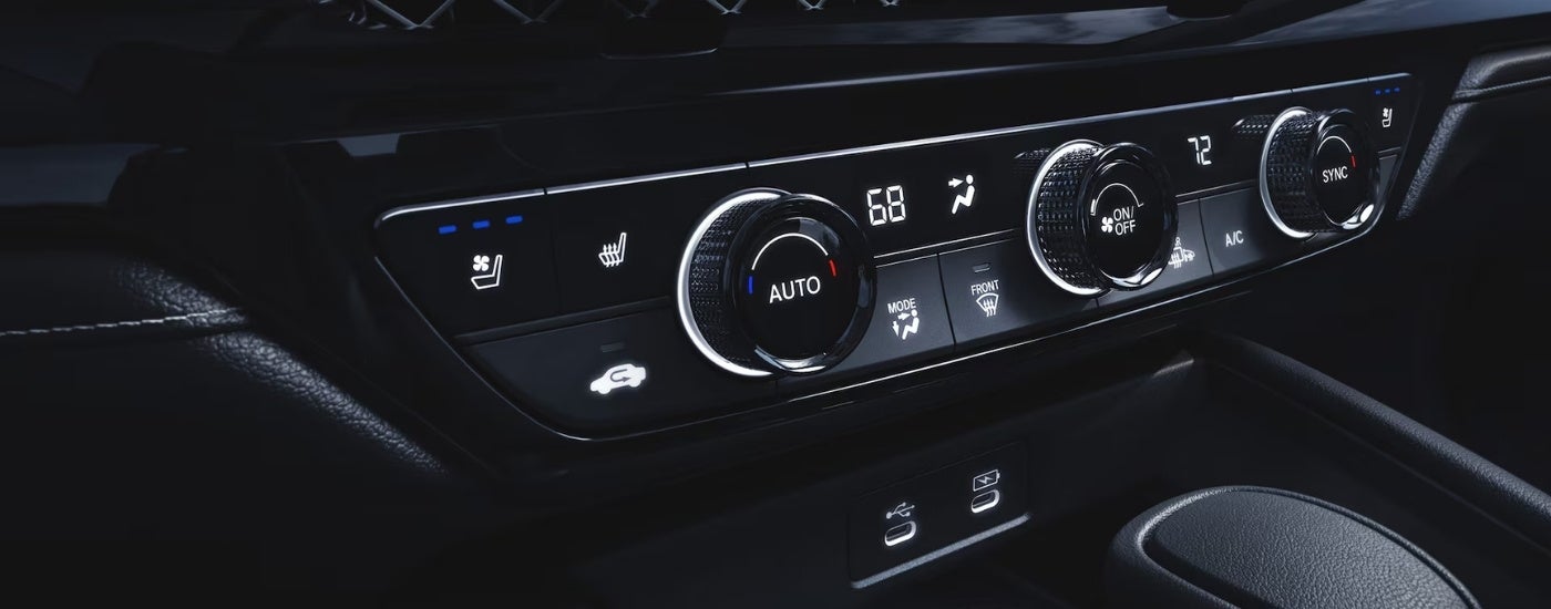 HVAC controls in a 2025 Honda Accord