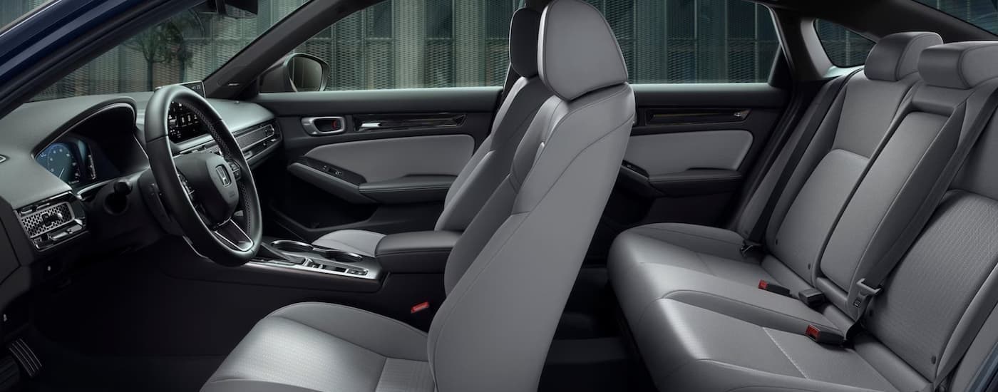The gray interior in a 2026 Honda Civic.