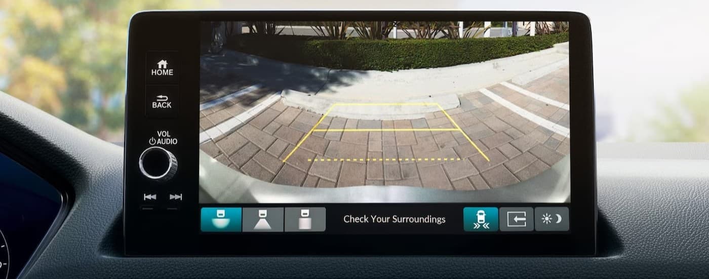 Close-up of the infotainment screen in a 2026 Honda Civic.