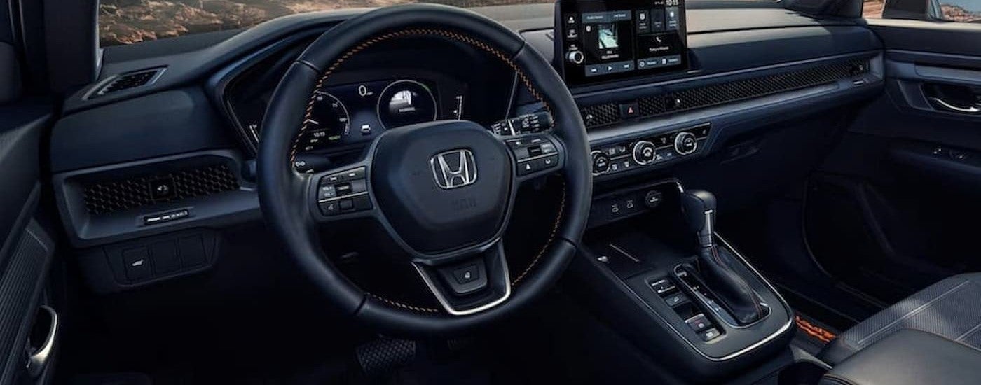 Black dash in a 2026 Honda CR-V Hybrid.