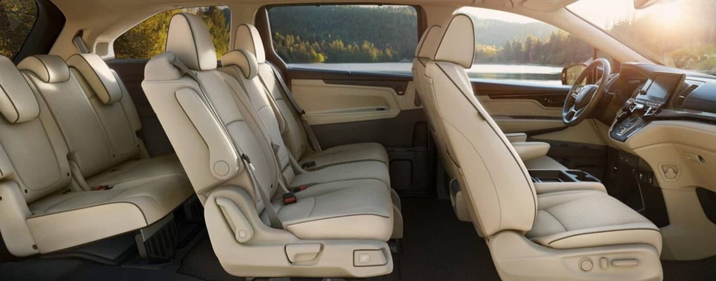 Tan interior in a 2025 Honda Odyssey.