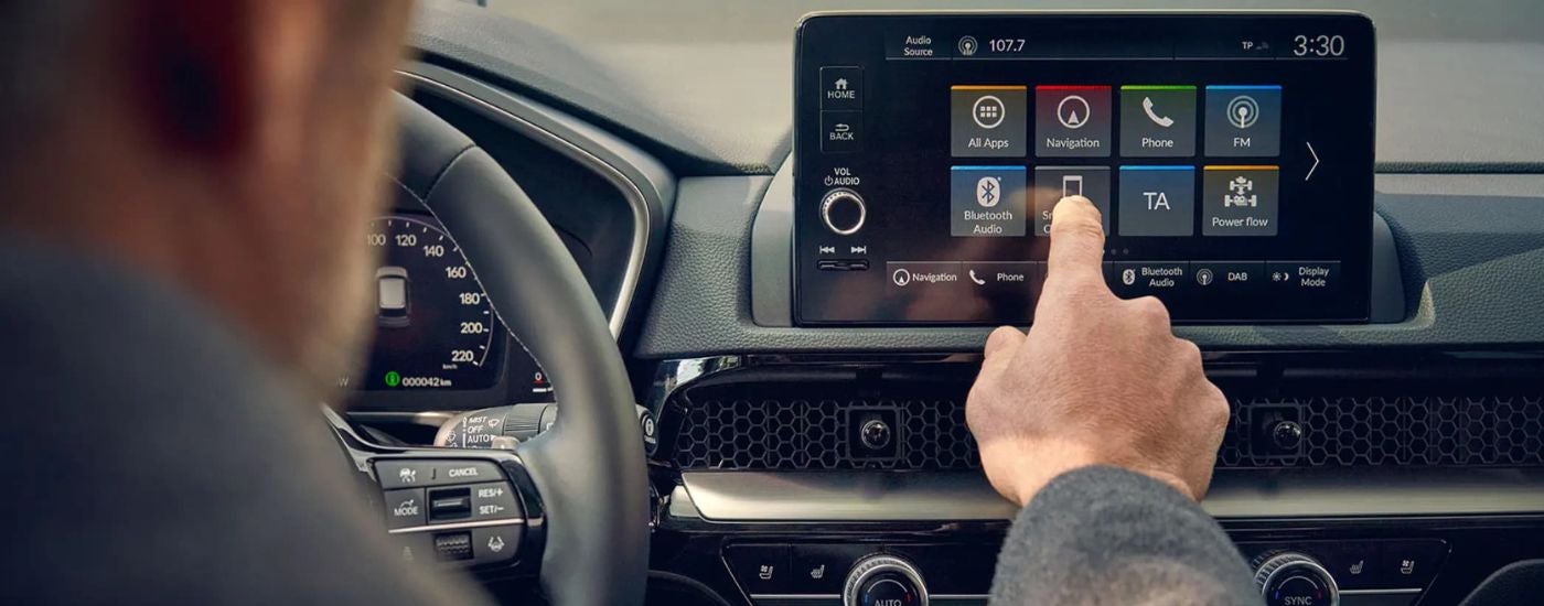 Touchscreen infotainment display inside a 2025 Honda CR-V